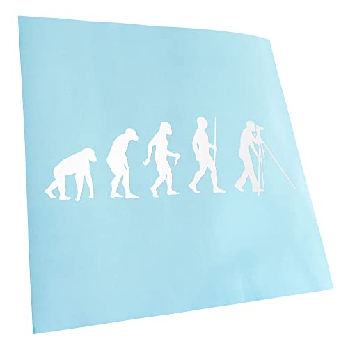 Kiwistar - Autocollant - évolution pour photographe - blanc - G24 - Pour voitures, vélos, véhicules, motos, cyclomoteurs, tuning, vitres arrière