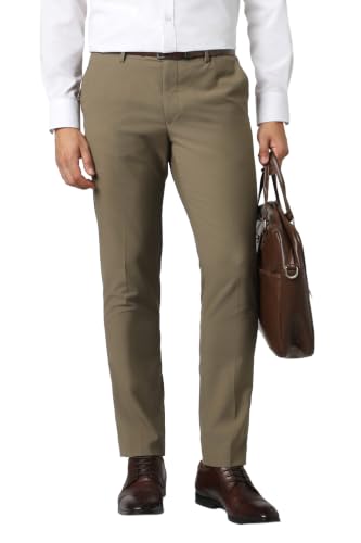 Image of Peter England Men Mid Rise Neo-Slim Formal Trouser