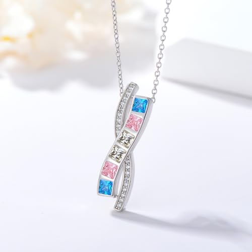 Pride Necklace Gifts for Women Men 925 Sterling Silver Rainbow Pride Pendant LGBT Gay Necklace Jewelry Gifts for Lesbian2