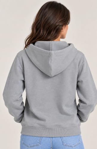 Image of SANE ORIGINALS Women's Cotton Blend Fleece Zip Up Hoodie Sweatshirt, Warm Winter Full Zip Jacket with Kangaroo Pockets