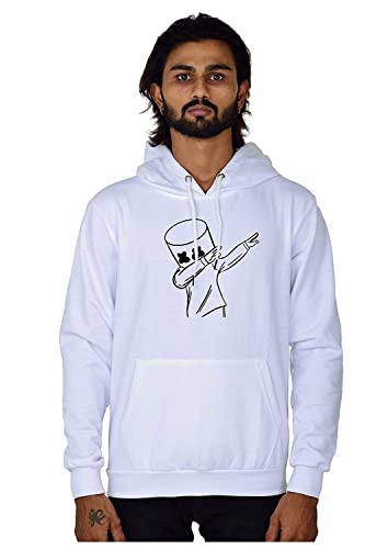 Image of Wearindia Unisex-Adult Cotton Hooded Sweatshirt (W New Dancemelo Hoodie White S)