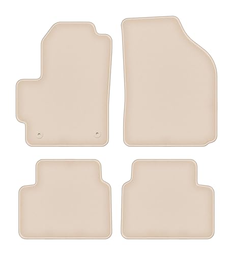 Tapis de voiture Daewoo Matiz beige tapis auto velours 4 pièces