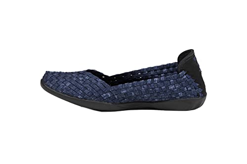 Image of Bernie Mev Catwalk Women's Stretch Woven Slip On Flat Shoes for Women