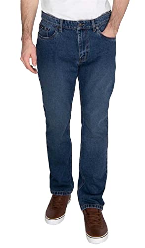 Jean denim homme coupe droite confortable bleu délavé idéal pour le bureau et les loisirs