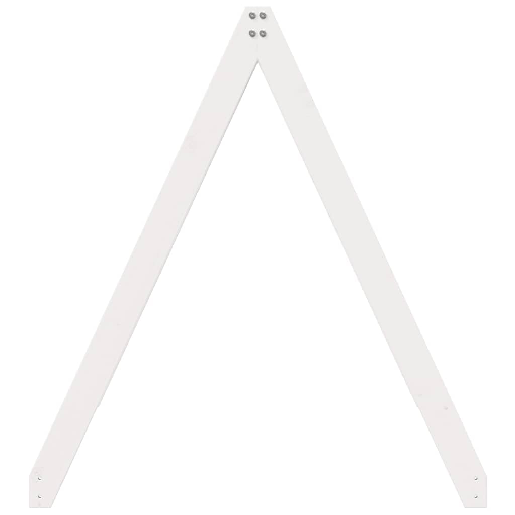 Techo para cuna blanco de pino macizo 209 x 85,5 x 88 cm con entrada abierta, estructura estable para habitación infantil, protección y diversión, accesorios para montaje en cama y seguridad