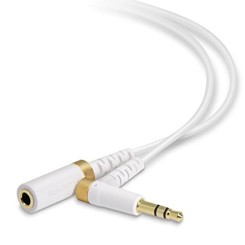 ELECOM Headphone Earphone Extension Cord high Endurance Specification 3.5? L-Shaped Plug 3m White EHP-35ELS30WH