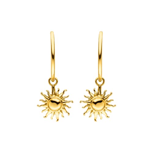 Purelei Sun Boucle d'oreille en acier inoxydable doré bijou waterproof
