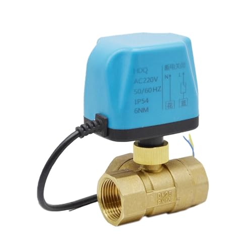 Válvula de bola motorizada de 2 cables de latón de 1-1/4 y 12VDC normalmente cerrada 4
