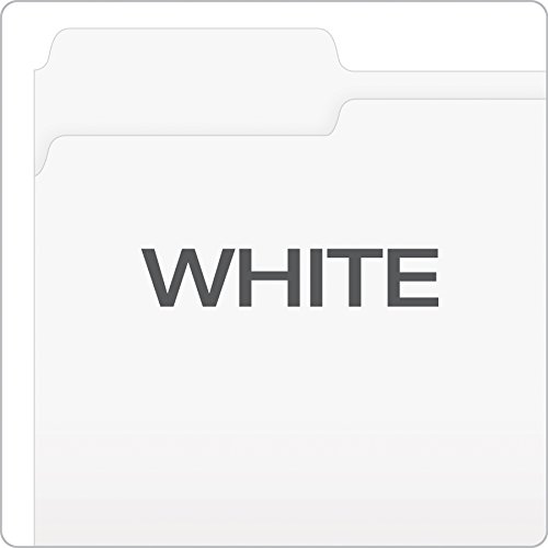Pendaflex Two-Tone Color File Folders, Letter Size, White, 1/3 Cut, 100 Per Box (152 1/3 Whi) #TOP3