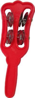 25 cm With Head Tambourine Musical Part (Plastic Red)