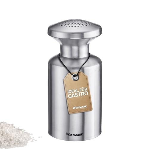 UNIVERSALE – La saliera in acciaio inox è ideale per sale, zucchero e altre spezie, perfetta per l'uso in cucine commerciali e ristoranti.