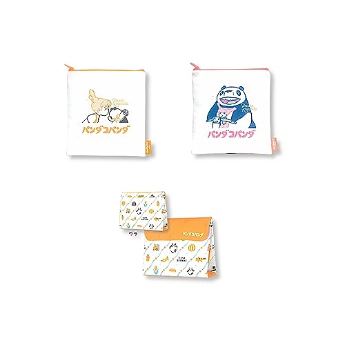 パンダコパンダ レトロアソートコレクション より 3種［スクエアポーチA/スクエアポーチB/蓋つきポーチ]］ ガチャガチャ カプセルトイ
