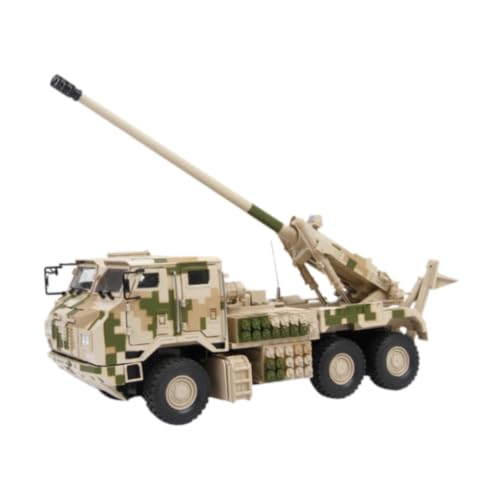 Figuras detalladas y camión de aleación en miniatura militar con base expositora color caqui
