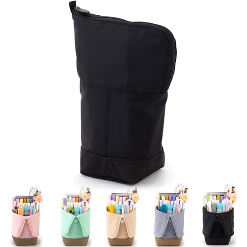 Boziee Federmäppchen Teleskopisch 2-in-1 Standmäppchen, Federtasche für...