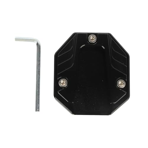 Extension béquille universelle noire pour moto évitant l'enfoncement de la béquille au sol