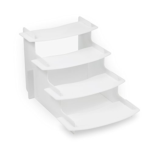 SOURCEONE.ORG Deluxe 4 Tiered Acrylic Display Riser, 4 Shelf Platforms, Perfect for Weddings, Parties, Cupcakes, All Displaying
