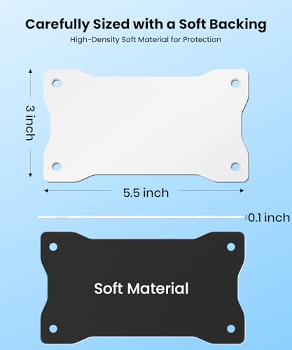 Image of AUTO-VOX White Metal Plate for Solar Magnetic Backup Camera：All Weather Durable White Iron Bracket, Stable Rear Mounting, Compatible with Aluminum /Fiberglass RV, Trailer, Camper, Truck
