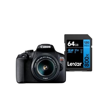 Câmera Digital Canon EOS Rebel T7+ S18-55 IS II BR kit com Cartão de Memória Lexar Blue 64GB