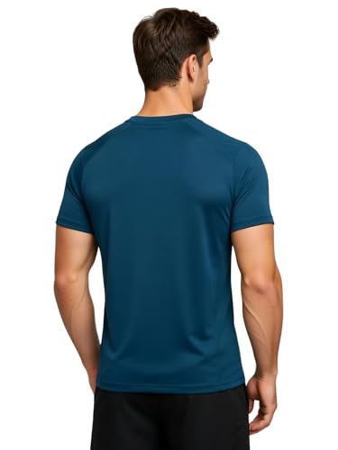 Image of 3Colors Men's Gym T-Shirt | Active Polyester Quick Dry Sports Tee | Breathable Stretch Workout, Running & Training Tshirt-Resilience