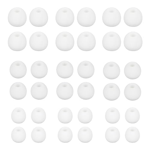 DMZHY Eartips for Earbuds,Headphone Ear Tips,Silicone Earbud Tips,18 Pairs Earbud Replacement Tips SML,Bluetooth Earbuds Replacement Tips White