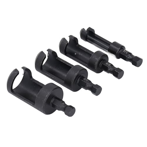 Juego de 4 brocas para tapones de madera de acero al carbono, con vástago hexagonal de 1/4", 3/8", 1/2" y 5/8", para carpintería, proyectos DIY y mejoras del hogar miniatura 4