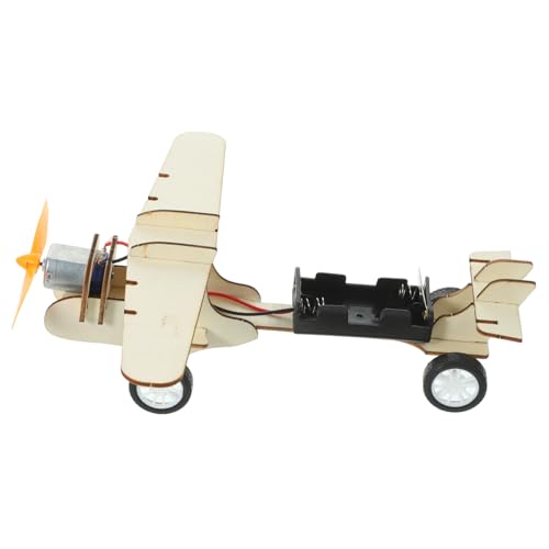 Milisten Kit de Avión de Madera DIY para Modelo Educativo de Experimento Científico con Planeador de Viento Juguete de Construcción para Fomentar Creatividad y Aprendizaje Stem