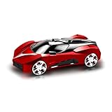 Qiilu Model Car Phone Bracket Cool Sporty Shape Slip 360° Rotatable Center Console Phone Holder for Office Home (Red)