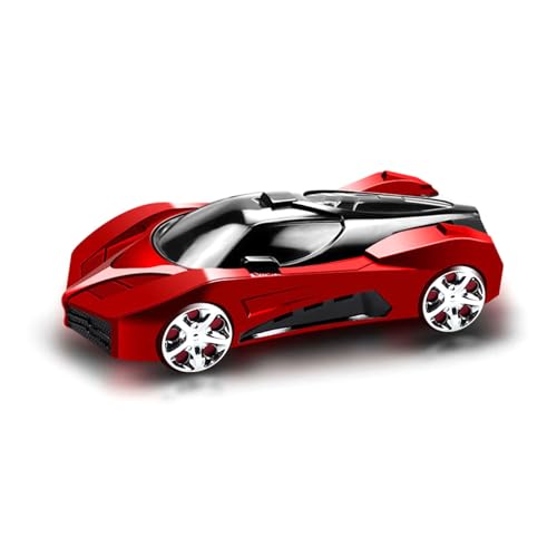 Qiilu Model Car Phone Bracket Cool Sporty Shape Slip 360° Rotatable Center Console Phone Holder for Office Home (Red)