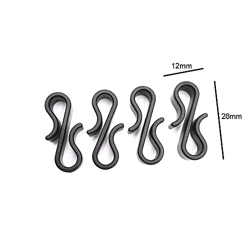 Lasenersm 50 pieces christmas light clips mini gutter hang hooks plastic s shaped clips hanging hooks christmas string lights clip hooks for christmas outdoor and indoor decoration, black 2 Lasenersm 50 pieces christmas light clips mini gutter hang hooks plastic s shaped clips hanging hooks christmas string lights clip hooks for christmas outdoor and indoor decoration, black - image 3