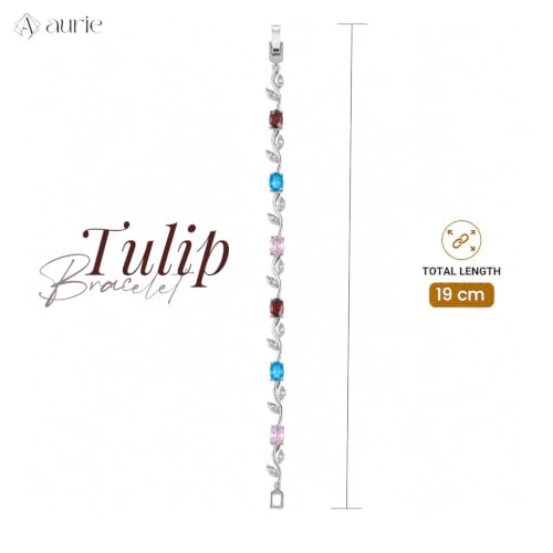 Image of Aurie Tulip Bracelet for Women & Girls | Anti Tarnish Stainless Steel Floral Bracelet |Party and Daily Wear Jewellery