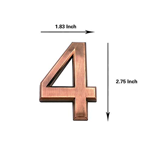 image for Cobata 2.75 Inch Adhesive House Numbers, Mailbox Numbers, Street Door 