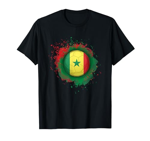 Proud Heritage Senegal Flag Balón de fútbol Camiseta