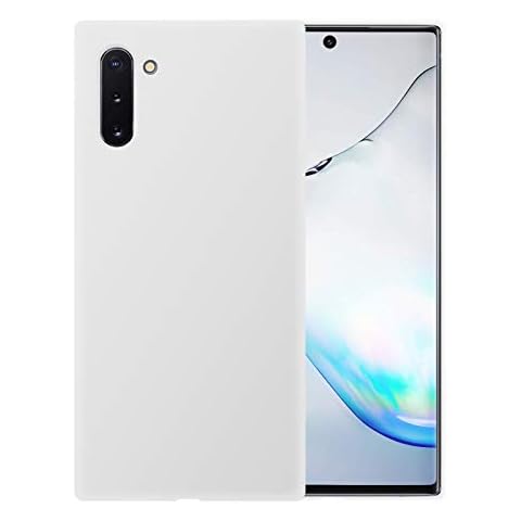 SCZW Liquid Silicone Phone Case for Samsung Galaxy Note 10 N970 6.3" Full Body Protection/Shockproof/Gel Rubber/Cover Case Drop Protection White Cover