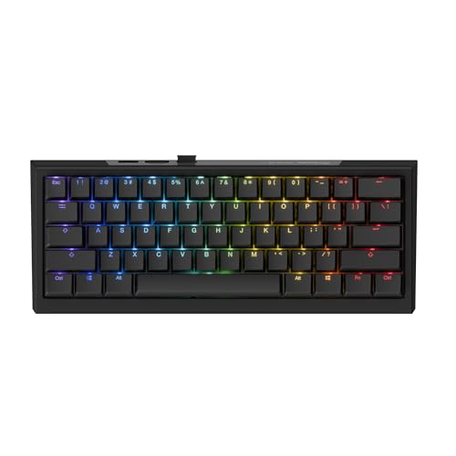 Ducky One X Mini Wireless 60% Inductive Keyboard: Tri-Mode...