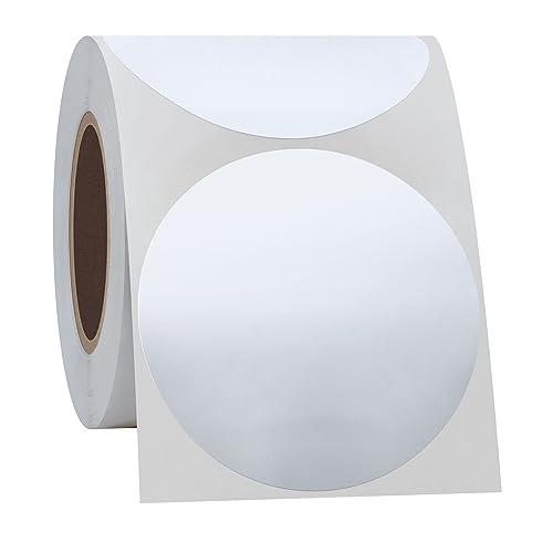 Hycodest 2�C���` ���E���h���x�� 300�� �󔒂̏������݉\�ȃT�[�N���X�e�b�J�[�A�������ē\��菑���^�O �}�[�J�[�p ���͂ȔS�����̔����~�`���x�� ���i�ݒ�ƃK���[�W�Z�[���p (�z�C���V���o�[)