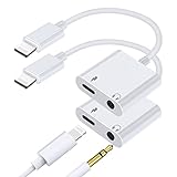 [Apple MFi Certified] Lightning to 3.5mm Headphone Splitter, 2 in 1 Lightning to 3.5mm Headphone Audio & Charger Cable Compatible iPhone 12/11/XS/XR/X 8 7/iPad, Support Volume Control + Call + iOS 14