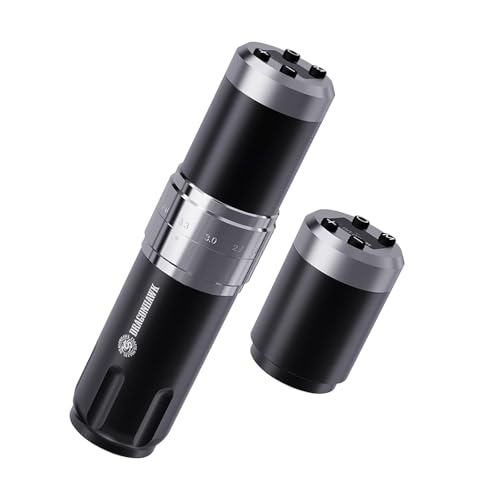 Dragonhawk Stylo de tatouage sans fil machine de tatouage rotative 2 batteries 1500mAh 7Stroke réglable 2.4mm - 4.2mm Length Afficher LED pour les débutants