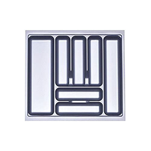 SOTOOLS KÖNIG Besteckeinsatz I Silbergrau für SO-Box, Blum Tandembox u. ModernBox mit Korpusbreiten 300-1200 mm (60er Korpus - 519 x 473 mm) Cover