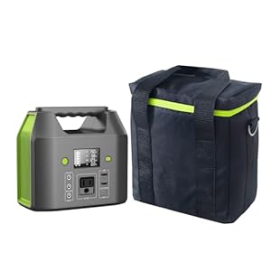 EnginStar Portable Power Station 150W 155Wh,Power Bank with 110V AC Outlet, Travel Carrying Case Storage box for 150W Power Station,6 Outputs External Battery Pack with LED Light for Home Camping