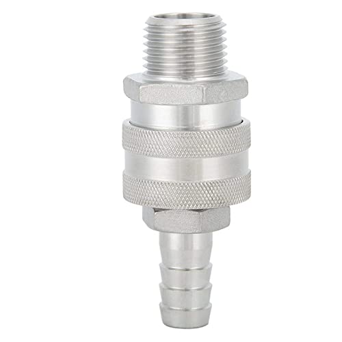 TOPINCN Schnellkupplung Edelstahl Home Adapter Homebrew Fitting Barb 1/2in Innengewinde