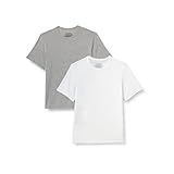 Amazon Essentials Men's Short Sleeve Super Soft Modal Undershirt, Pack of 2, Medium Grey Heather/White, Medium