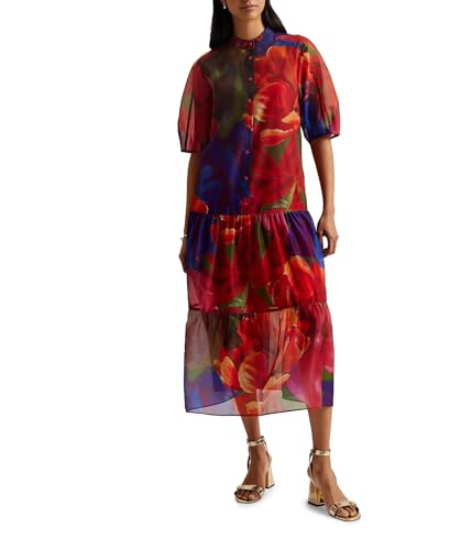 Ted Baker Women's Miru Organza Tropical Bloom Midi Dress