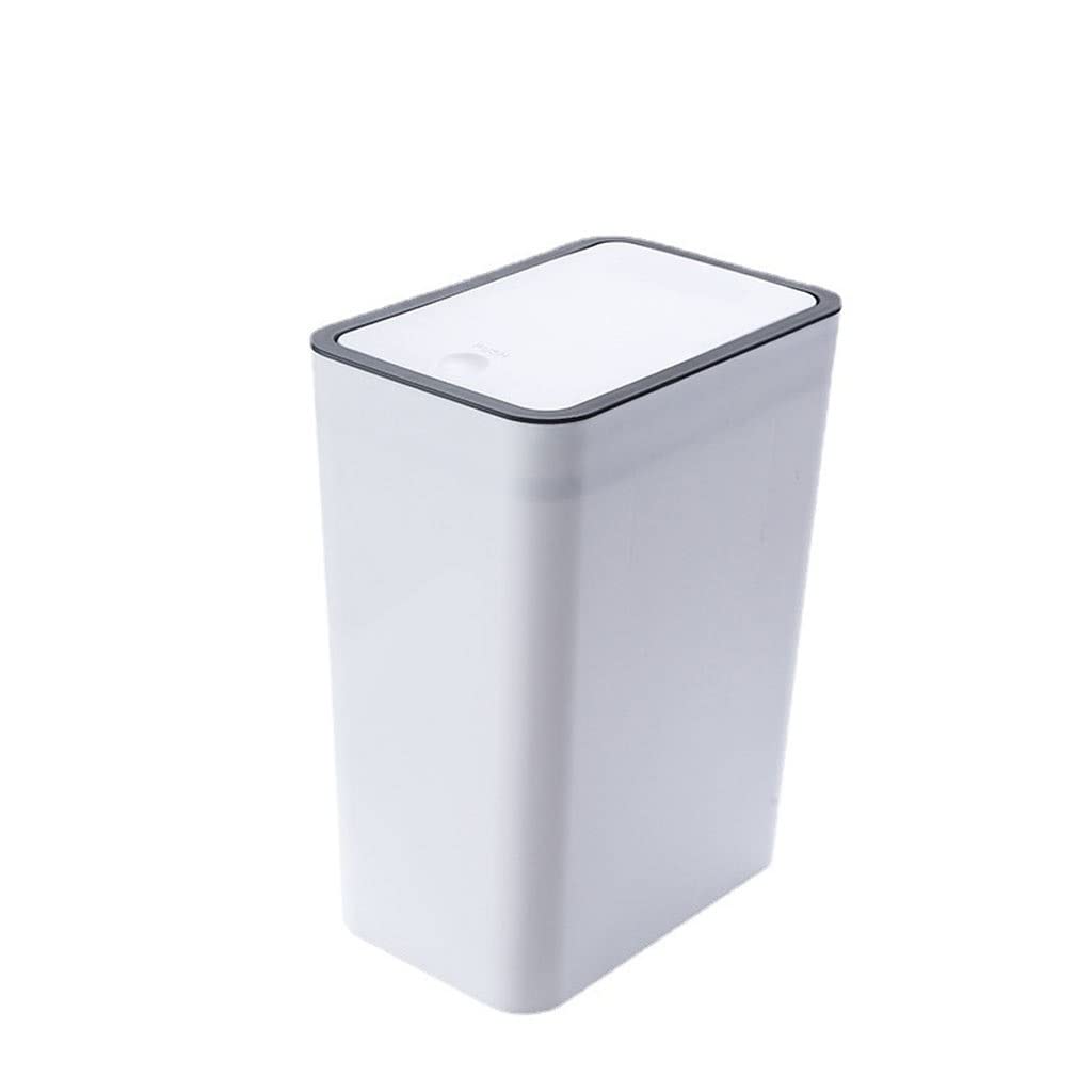 Toilet Trash Can Household with Lid Kitchen Classification Press-Type Bathroom Living Room Rectangular Trash Can(D)