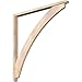 Ekena Millwork BKT0402X46X46THR03SDF Thorton Arts and Crafts Smooth Bracket w/Offset Brace, Douglas Fir