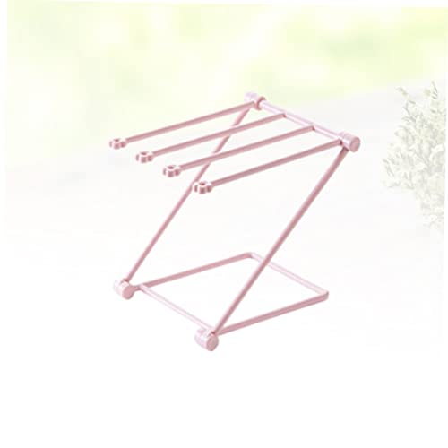 Toallero perchero rosa plegable y multiusos para organizar tu cocina 5