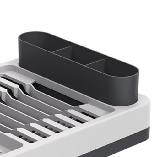 Coza - Kit para Pia com Dispenser Escorredor e Lixeira Flat 3 Peças - Cinza