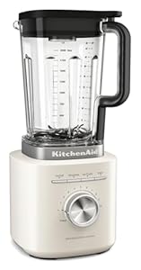 KitchenAid 5KSB2073EPLPure Power Blender Standmixer, 1, 5 PS Motor, Asymmetrische Klingen, Eis-Crushen, für Suppen & Smoothies, 10 Stufen, 2L BPA-freier Behälter, Porcelain White