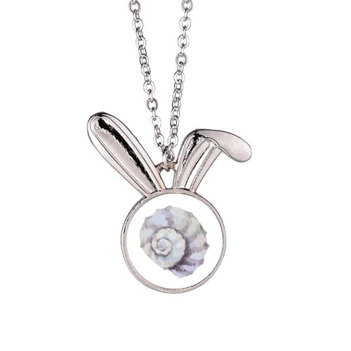 Collier escargot pendentif vie marine colorée bijou océan femme