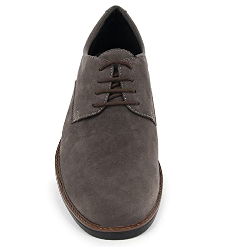 Sapato Social Oxford Masculino Elegante em Camurça Confortável e Resistente (37, Rato)