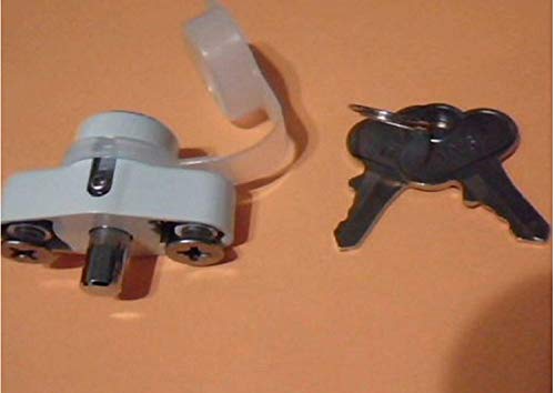 ABA Hurricane Shutter Lock, Hi Velocity Lock Kit, Accordion Shutter Hardware, White, The Same Key Number - Thumbnail 2